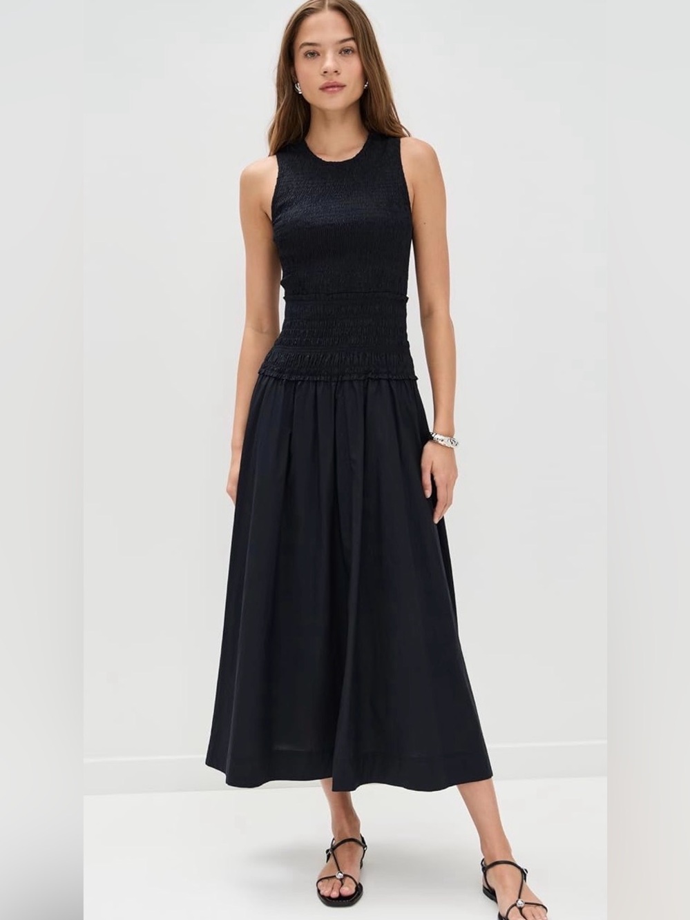 Apiece Apart Black Smocked Waist Maxi Dress - WORN ONCE - PERFECT